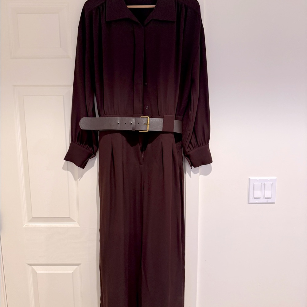 Reiss Czara Jumpsuit Burgundy